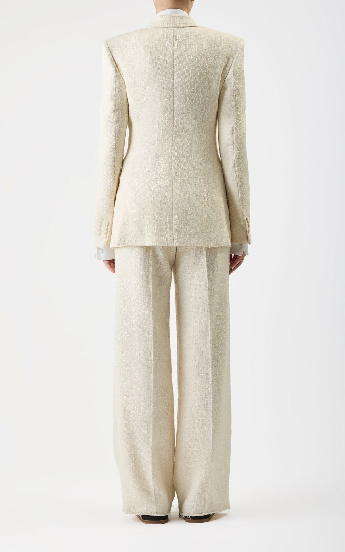 Ivory / Veste blazer Gavin en soie - Ivory