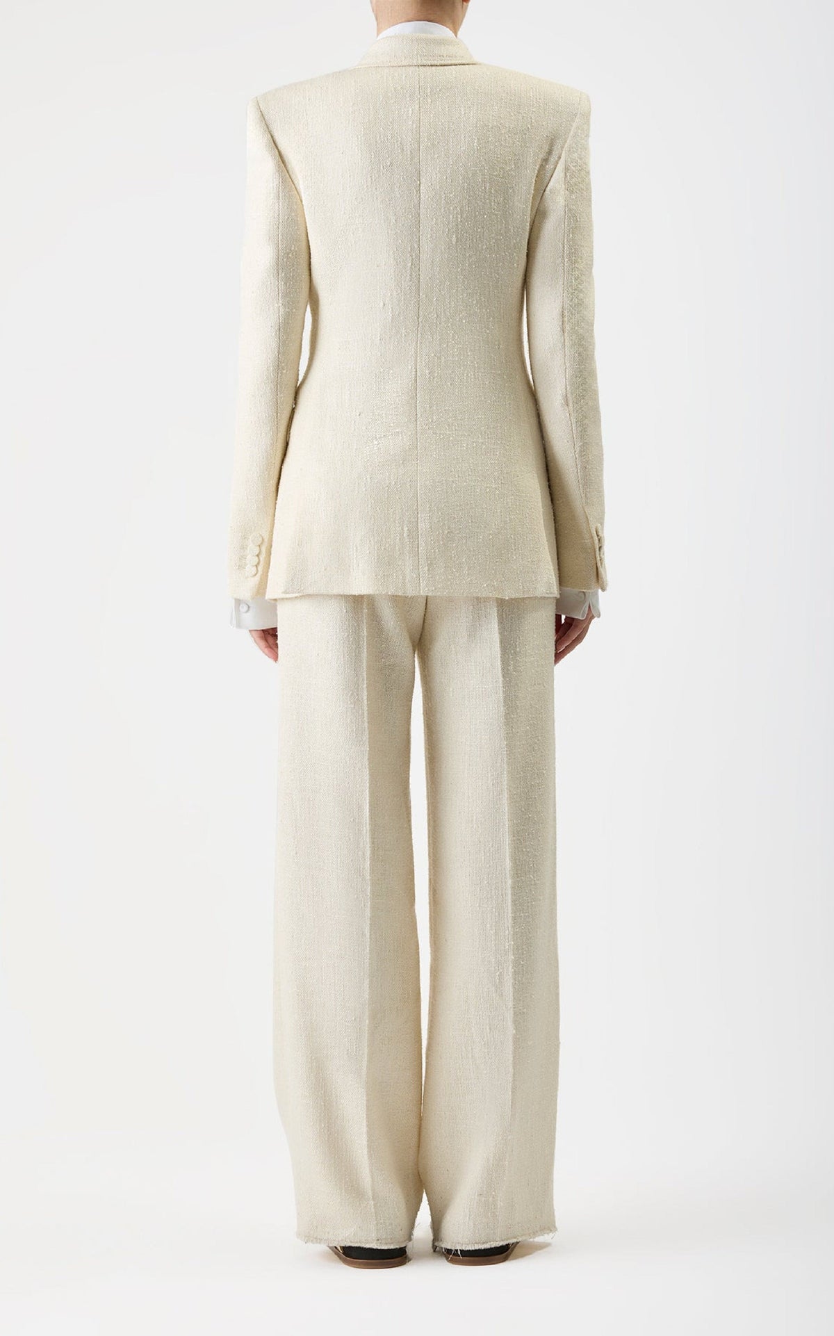 Ivory / Veste blazer Gavin en soie - Ivory