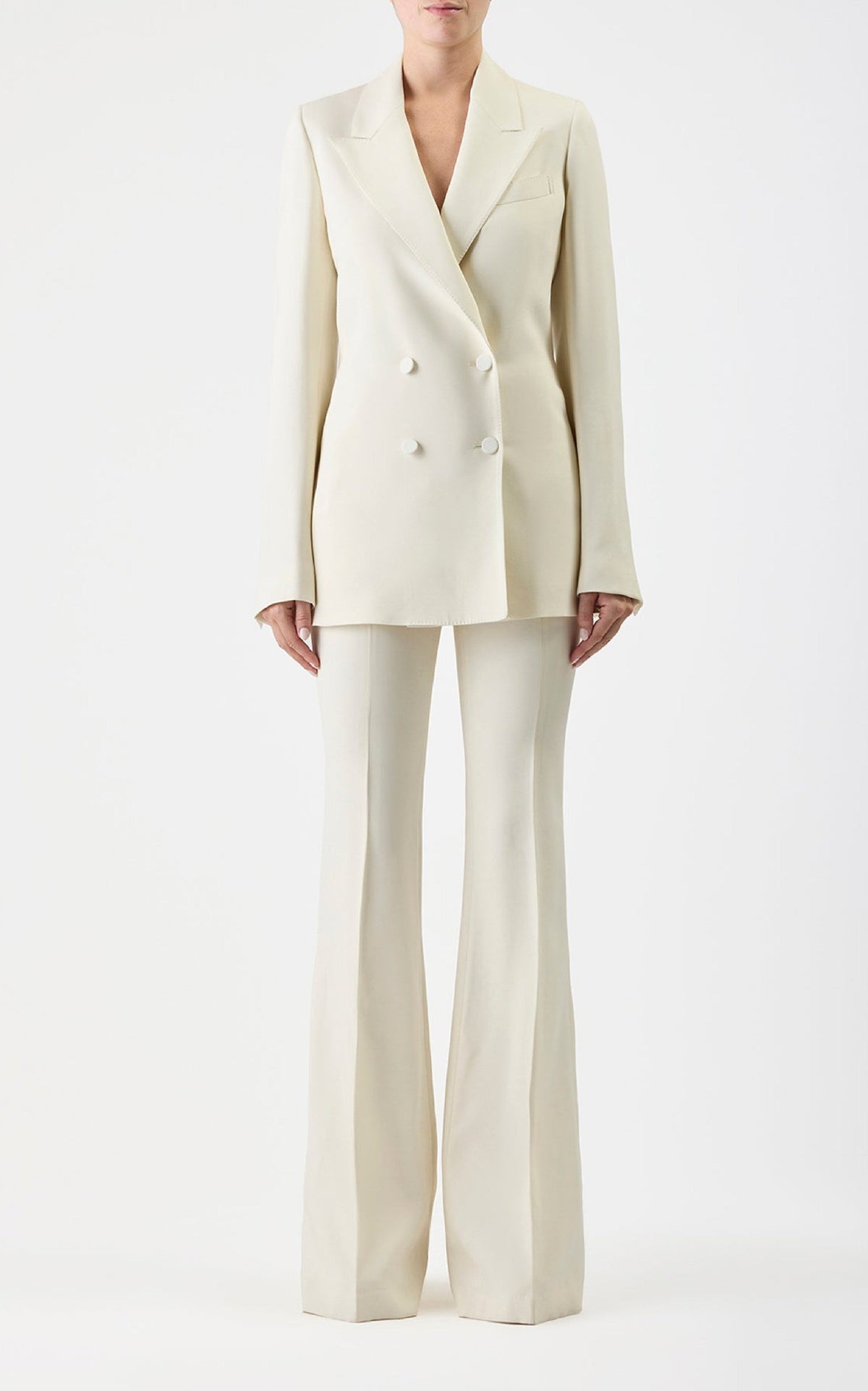 Ivory / Veste blazer Damus en soie - Ivory