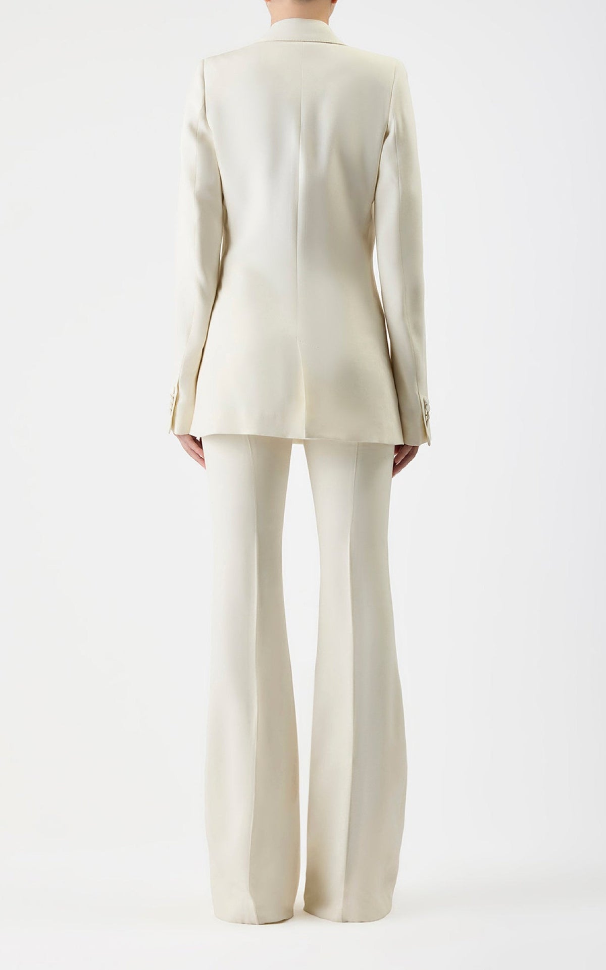 Ivory / Veste blazer Damus en soie - Ivory