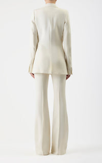 Ivory / Veste blazer Damus en soie - Ivory