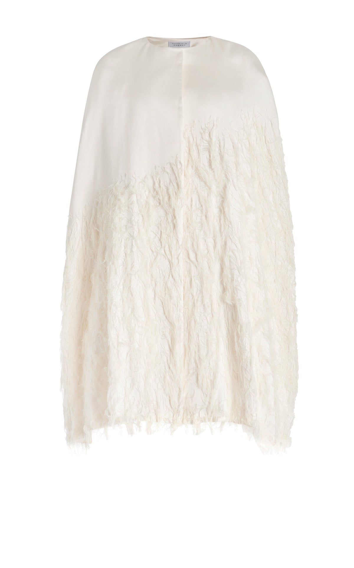 Pauli Cape en ivoire fil coupe duchesse satin