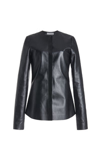 Thales Jacket en noir pearlized nappa cuir