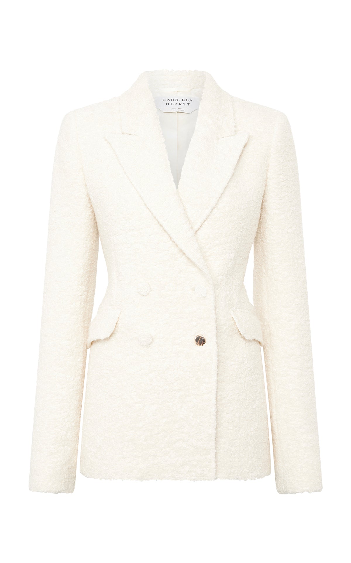 Ivory / Veste blazer Stephanie laine et soie - Ivory