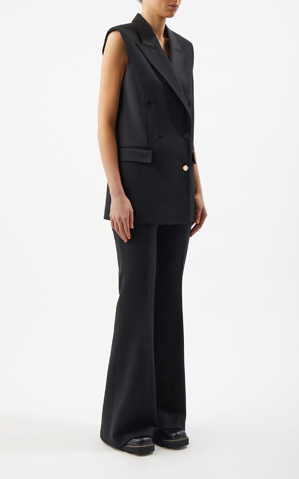 Black / Veste blazer Mayte en laine - Black