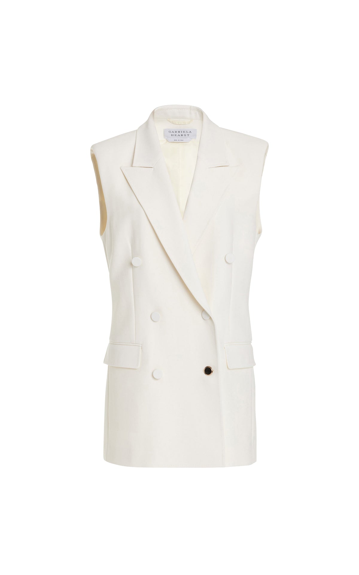 Mayte Vest en ivoire sportwear laine