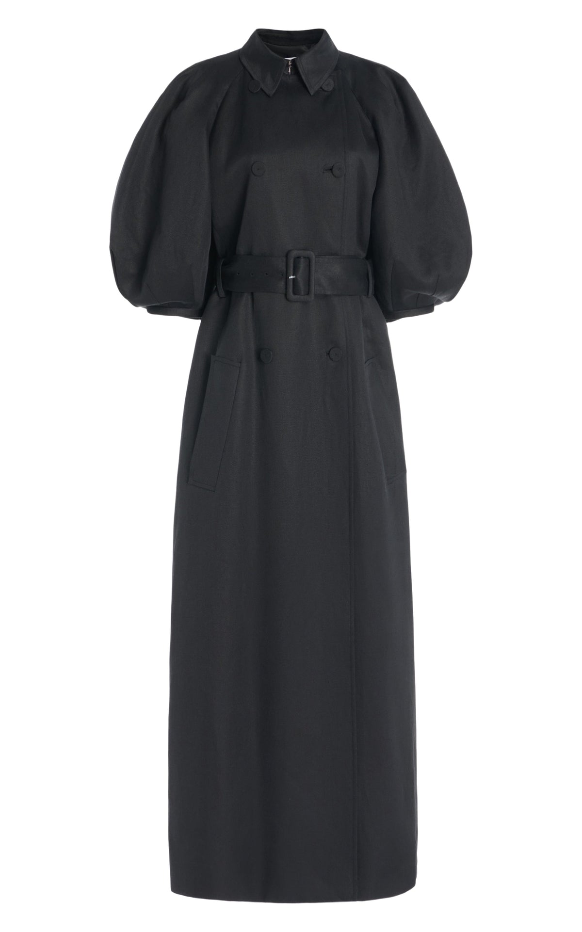 Black / Trench Iona en lin - Black