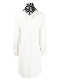 Robe avec foulard amovible - Blanc cassé