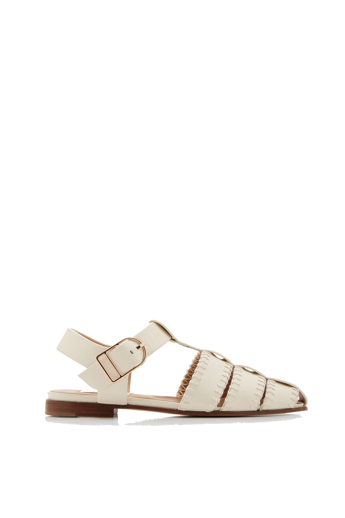 Lynn Sandal en crème cervo deerskin cuir