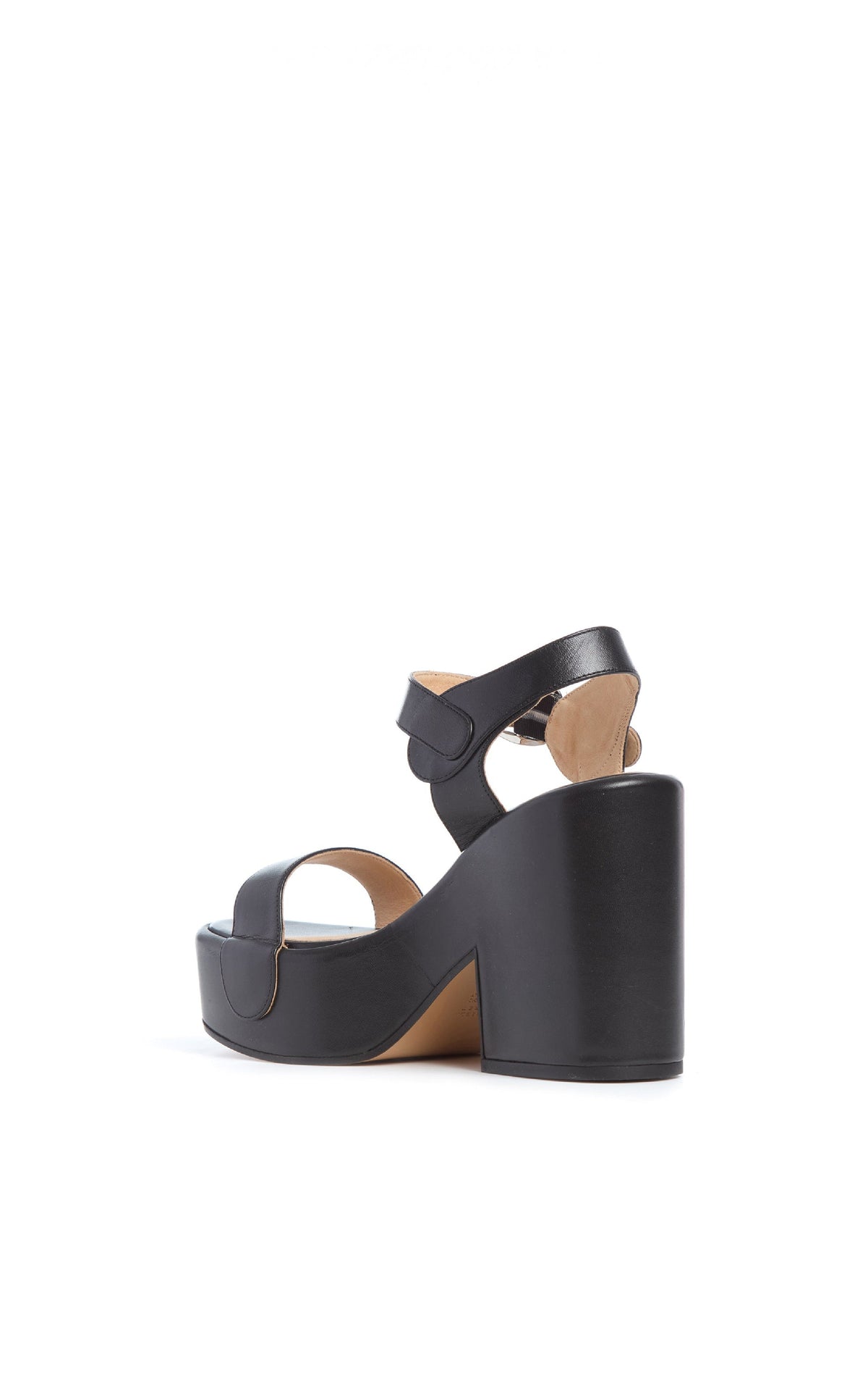 Iris Sandal (Plain) en noir lamb cuir