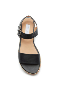 Iris Sandal (Plain) en noir lamb cuir