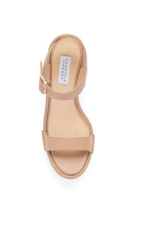 Iris Sandal (Plain) en camel foncé lamb cuir