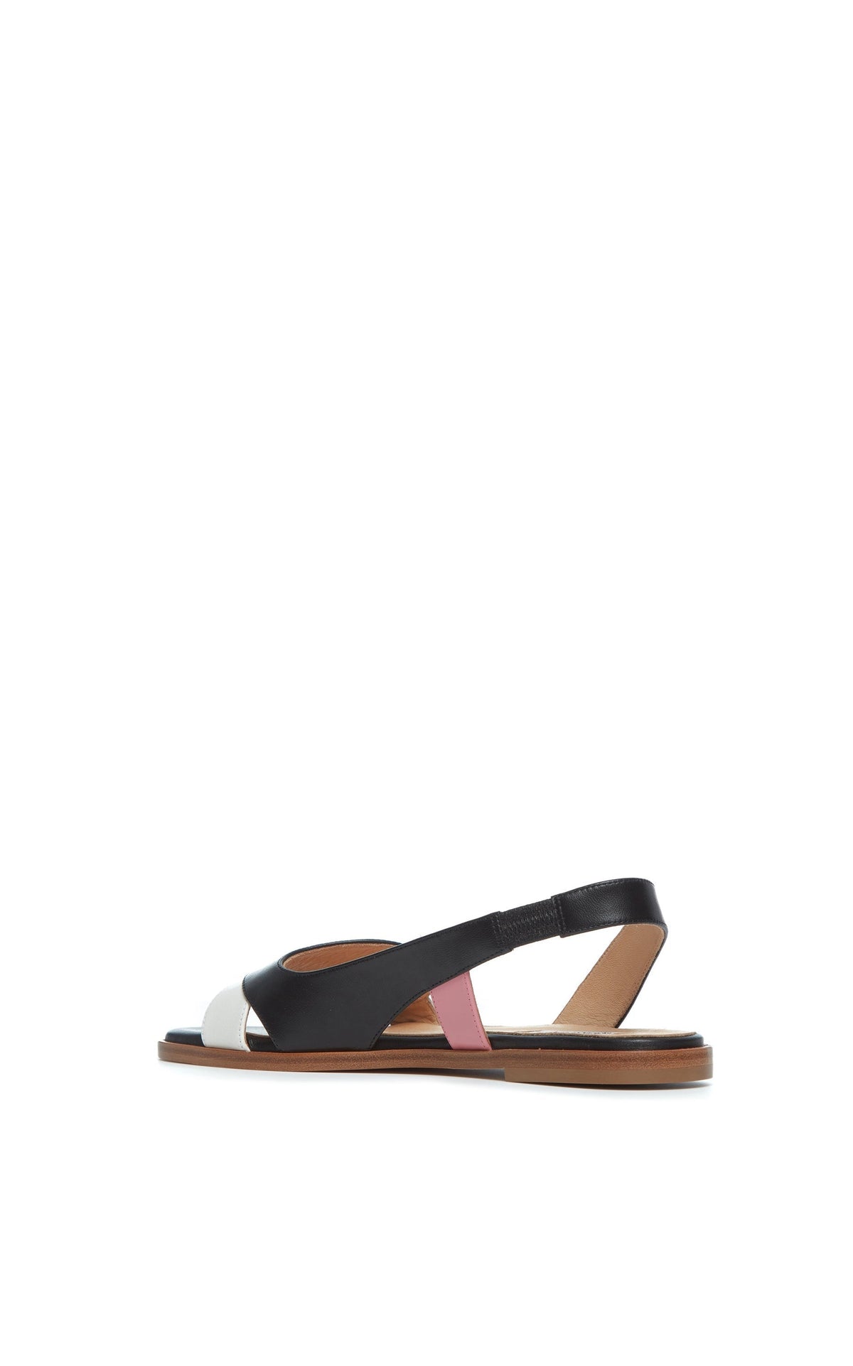Black & Ivory & Rose Quartz / Slingbacks Pippa en cuir - Black & Ivory & Rose Quartz