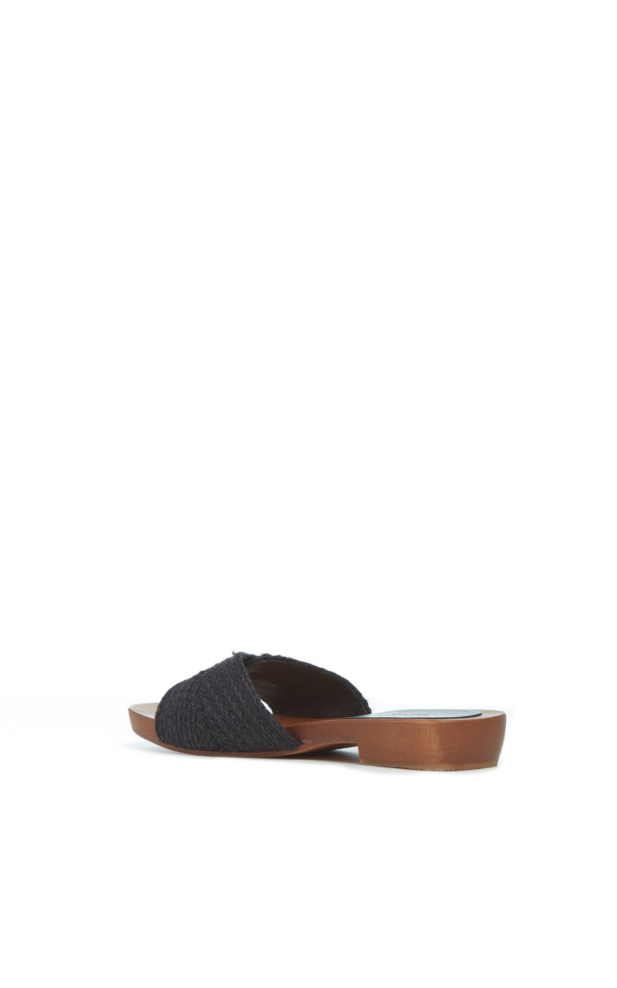 Clover Slide en noir jute