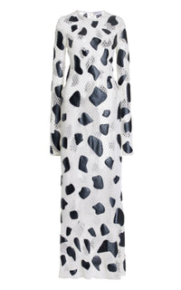 White & Black / Robe Romeo en laine - White & Black