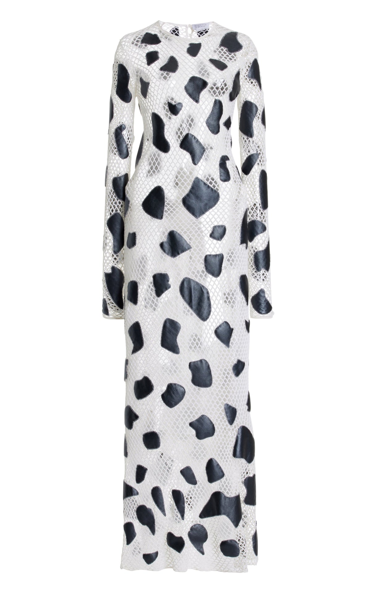 Romeo Dress en blanc / noir antilope mérinos fil