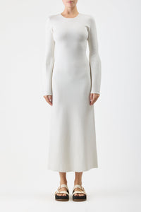 Ivory / Robe Palanco en laine et cachemire - Ivory