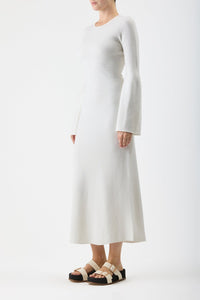 Ivory / Robe Palanco en laine et cachemire - Ivory