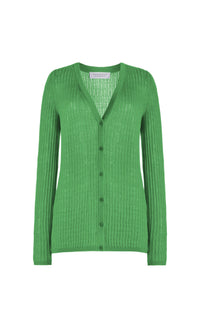 Peridot Green / Cardigan Emma en cachemire - Peridot Green
