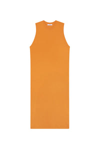 Robe longue Frizzi en coton - Mandarine