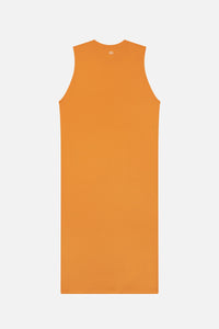 Robe longue Frizzi en coton - Mandarine