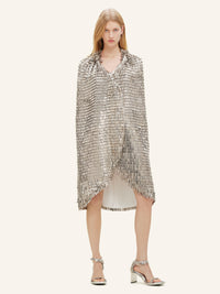 EMBROIDERED ELLIPSE CAPE-TU