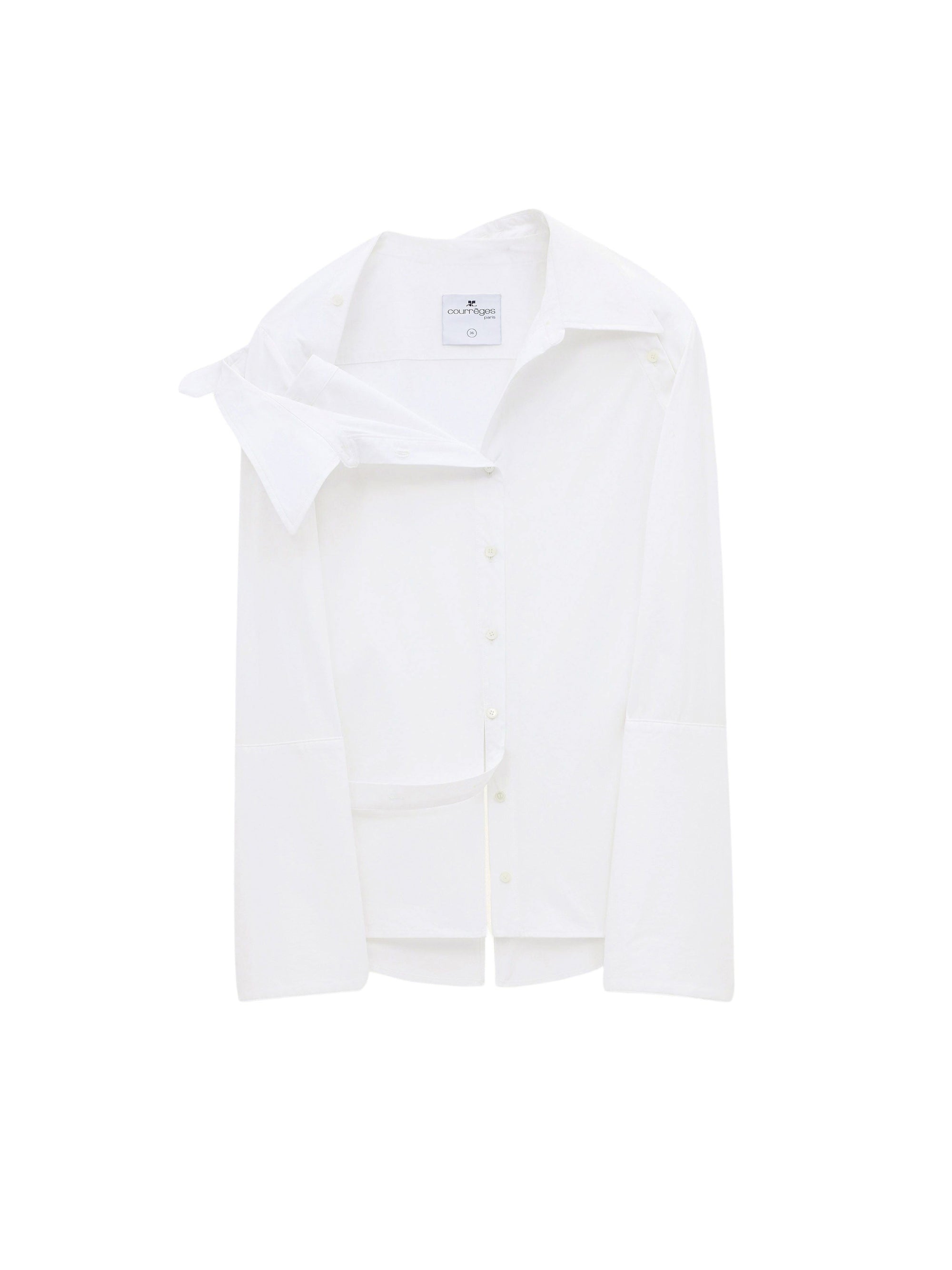 5pcs NEW / CHEMISE MODULAR EN POPELINE - Heritage white