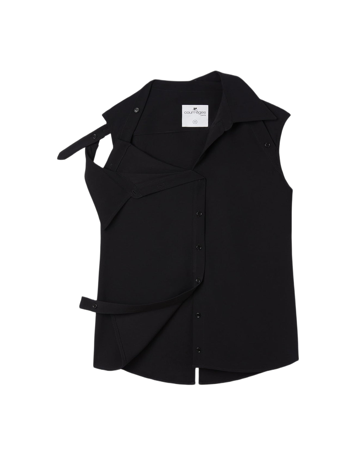 Chemise Modular en crêpe - Black