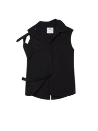 Modular crepe shirt - Black