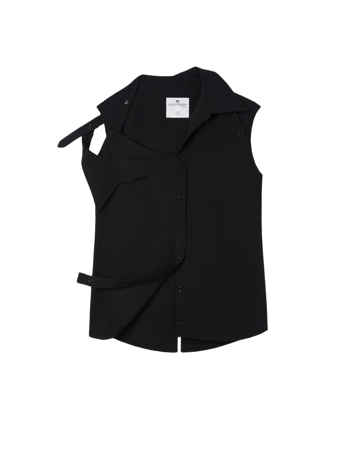 Modular crepe shirt - Black