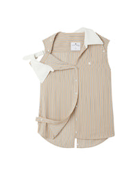 Chemise Modular striped ss - Sand