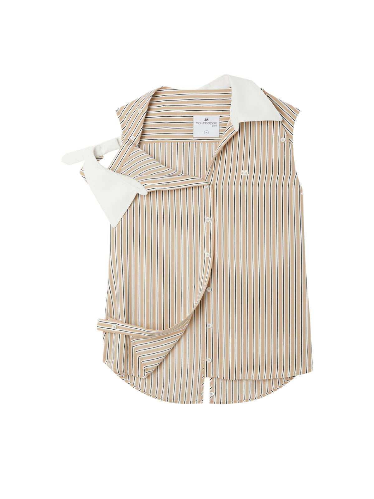 Chemise Modular striped ss - Sand