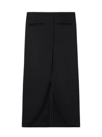 Jupe longue ajustée Ellipse - Black