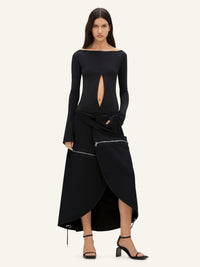 PRIX MARQUE : 120 / MODULAR COTTON LONG SKIRT-36