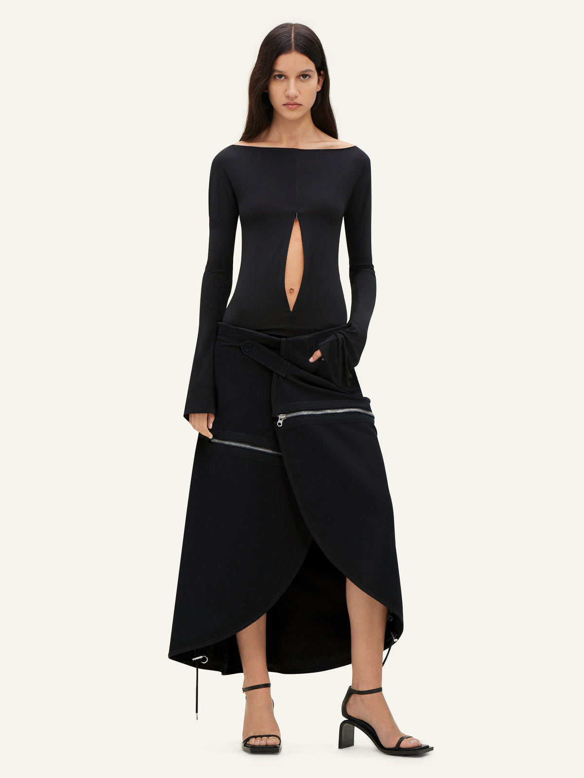 PRIX MARQUE : 120 / MODULAR COTTON LONG SKIRT-36