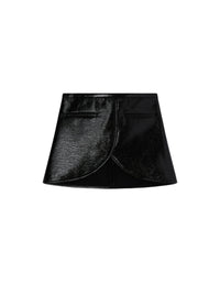 Jupe Ellipse en vinyle - Black