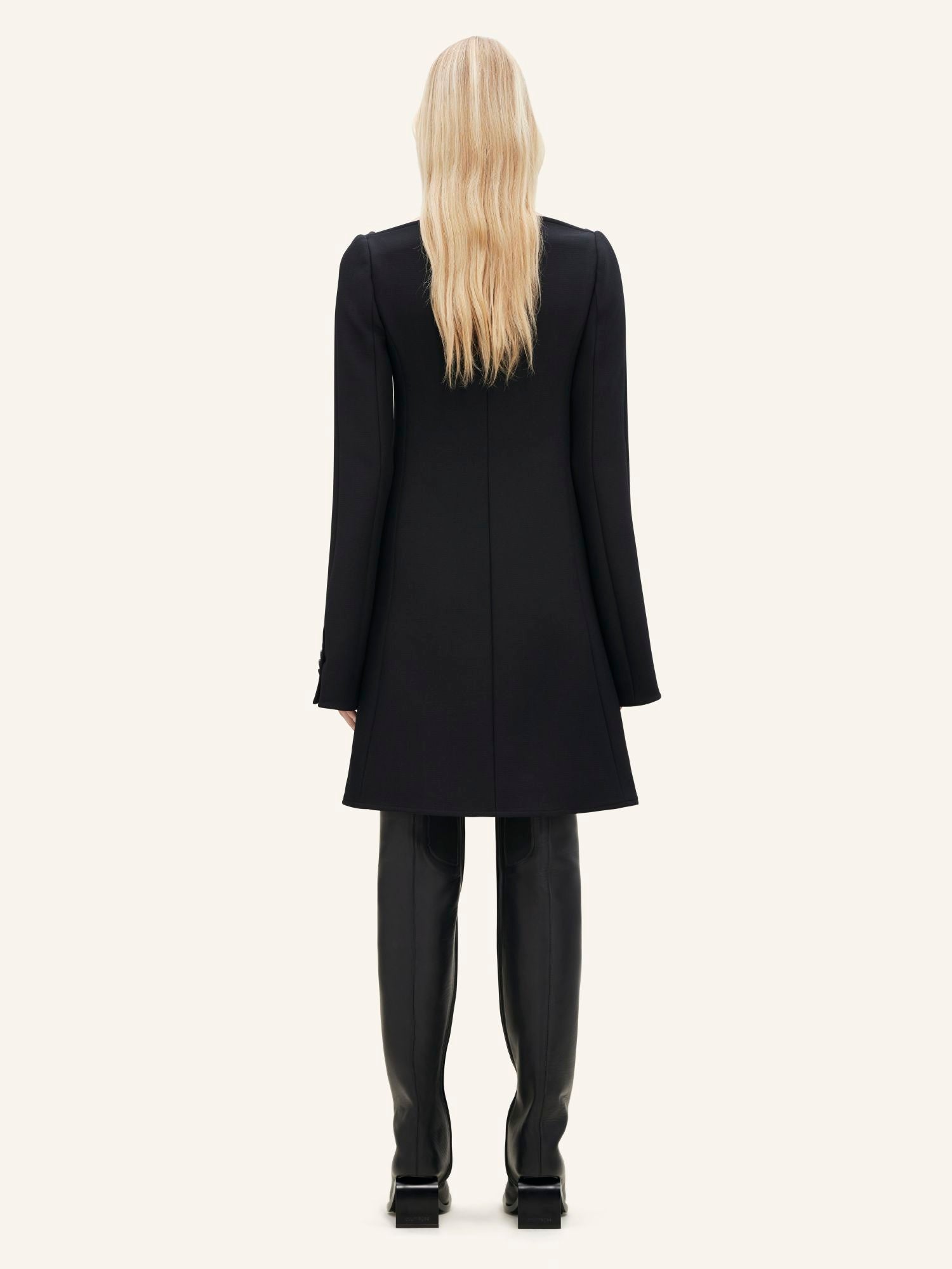 BLACK MANTEAU ELLIPSE HÉRITAGE EN CRÊPE