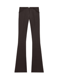Heritage five-pocket bootcut trousers in twill - Mud Brown