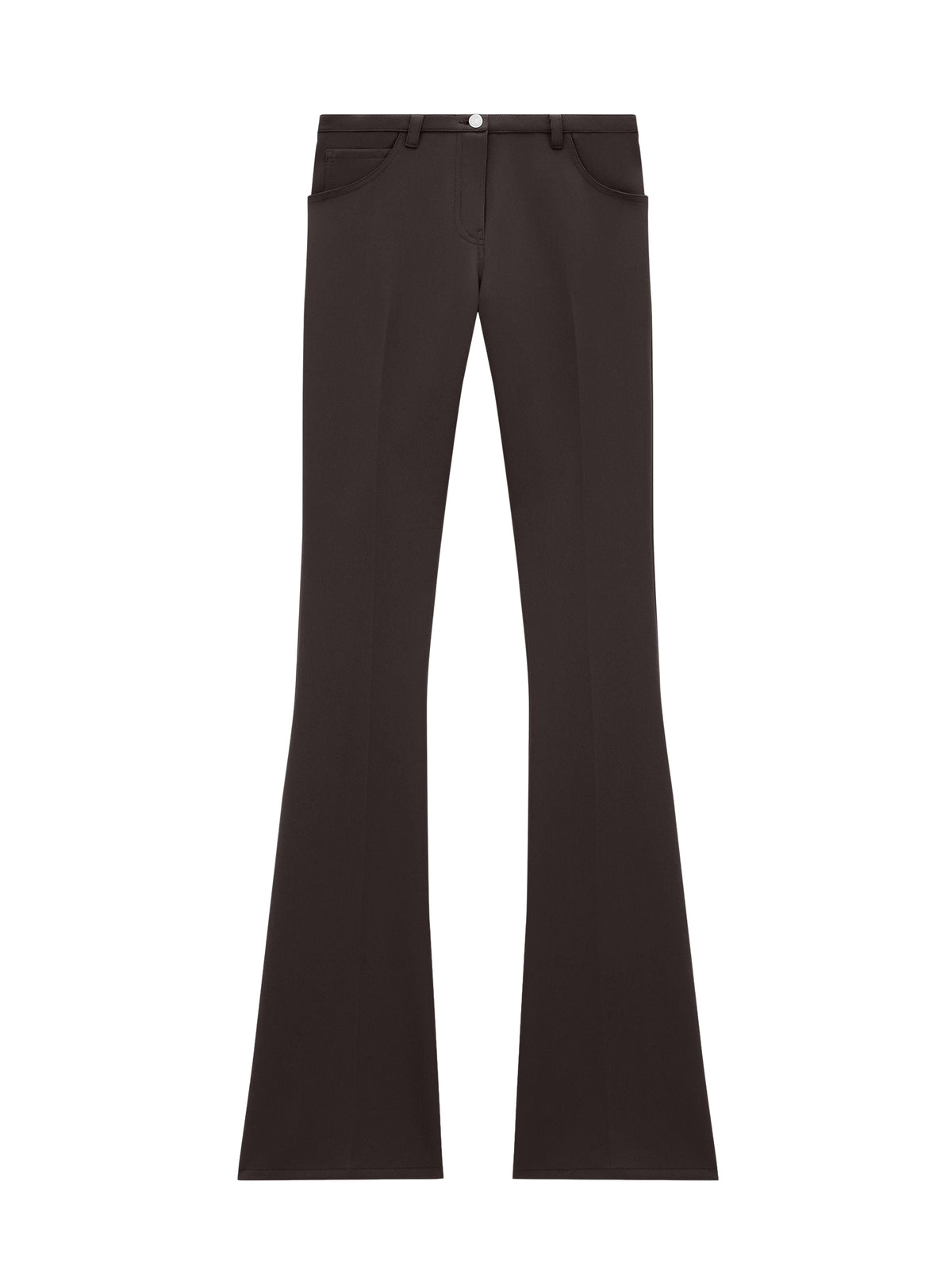 Heritage five-pocket bootcut trousers in twill - Mud Brown