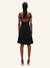 1pcs NEW / MINI ROBE BUSTIER ELLIPSE EN CRÊPE - Black