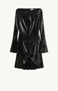 ROBE ZIPPÉE ELLIPSE À PAILLETTES