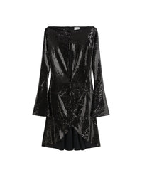 Robe zippée Ellipse à paillettes - Black
