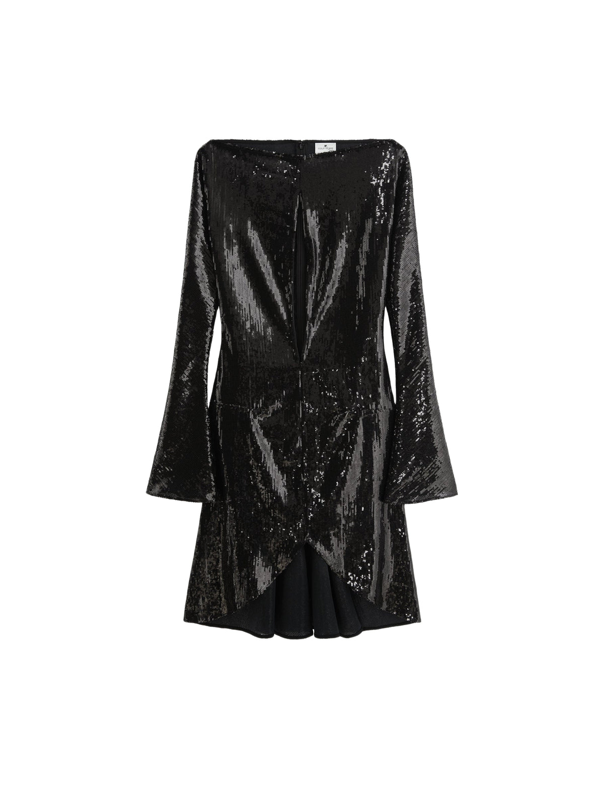 Ellipse sequinned zip-up dress - Black