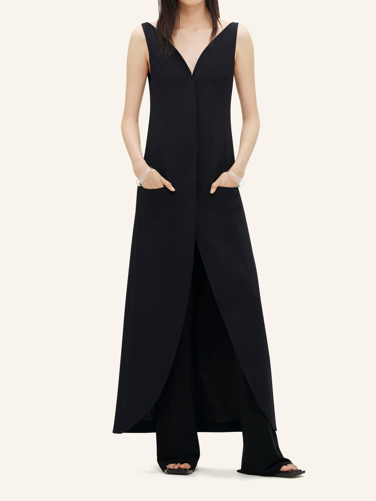 Robe Ellipse Heritage en crêpe - Black