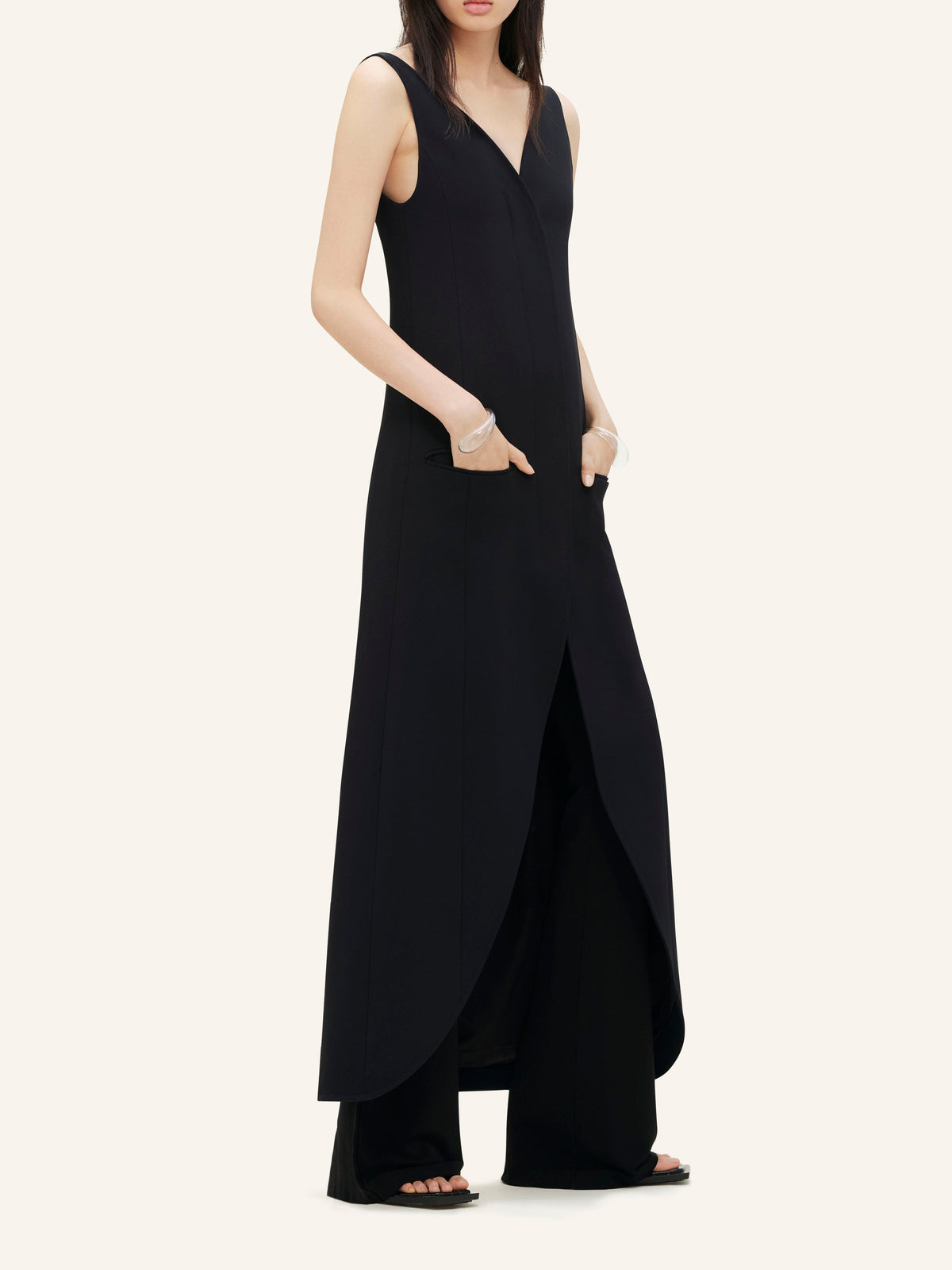 Robe Ellipse Heritage en crêpe - Black