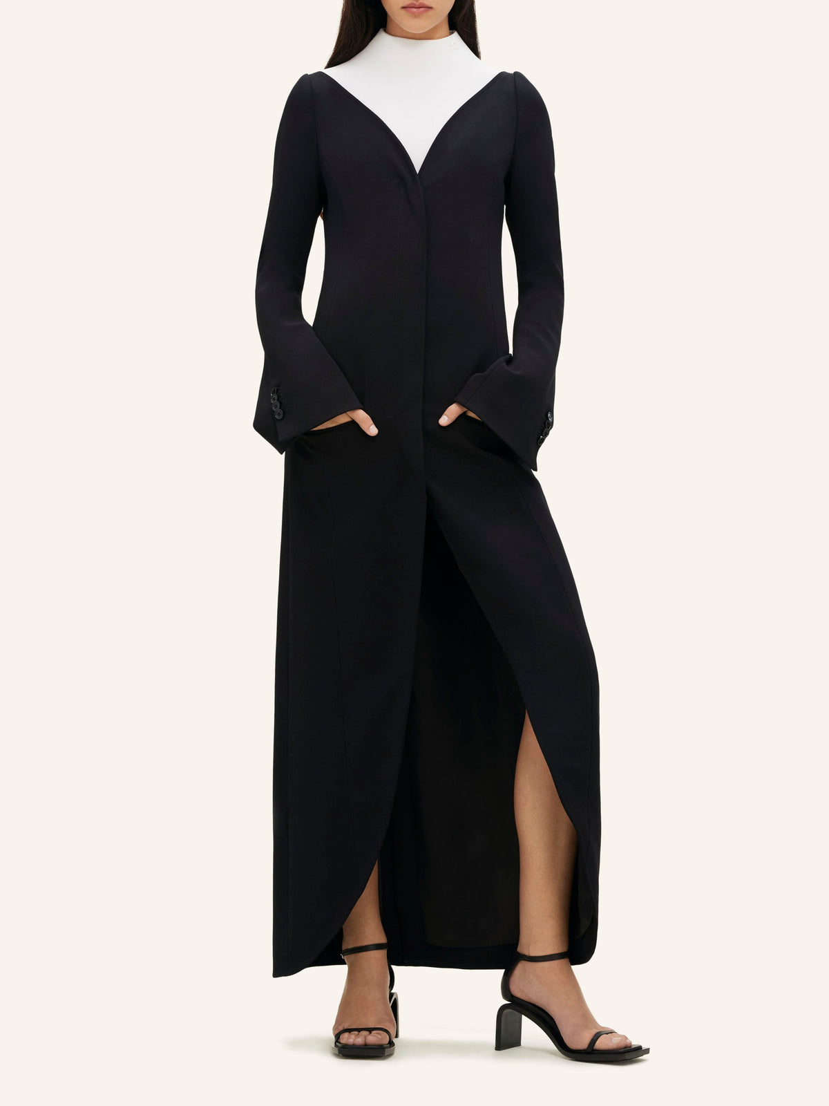 Robe Ellipse Héritage en crêpe - Black
