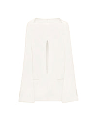 Robe ajustée encolure bateau ouverture devant - Heritage White
