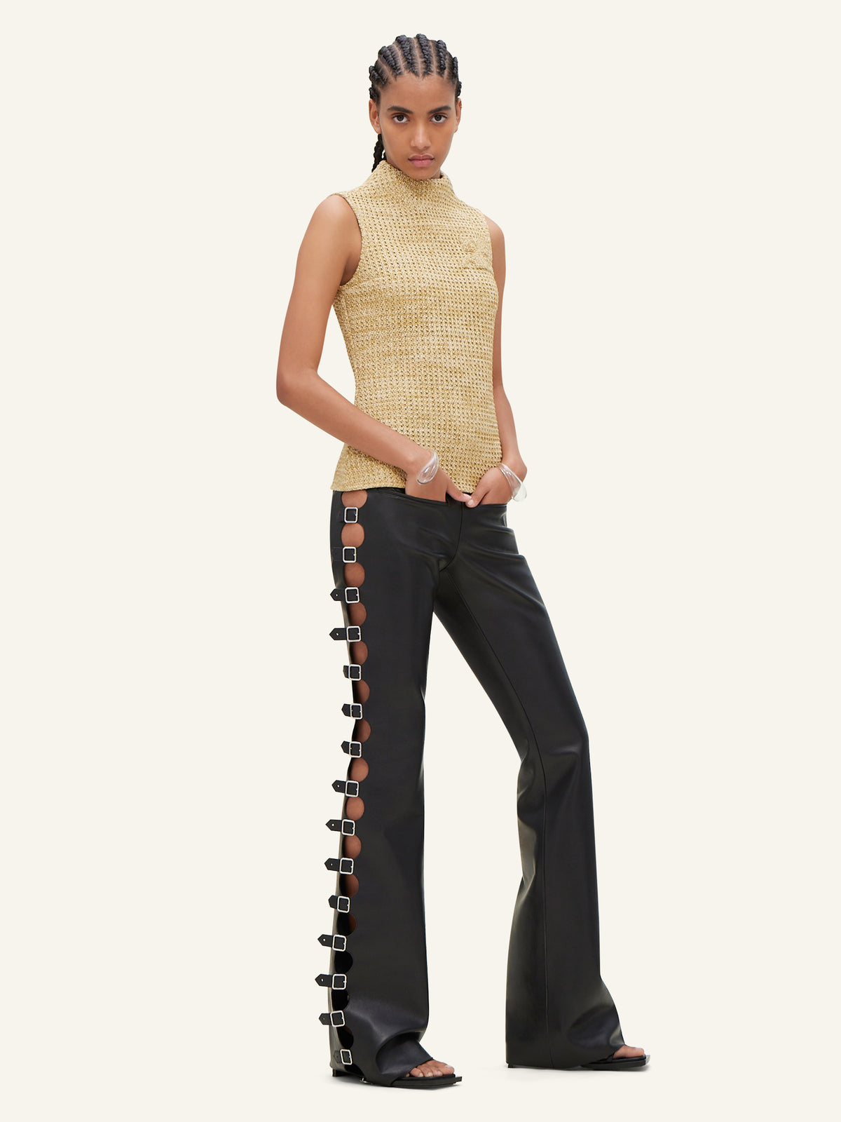 PRIX MARQUE : 110 / HIGH NECK RAFFIA TOP-36