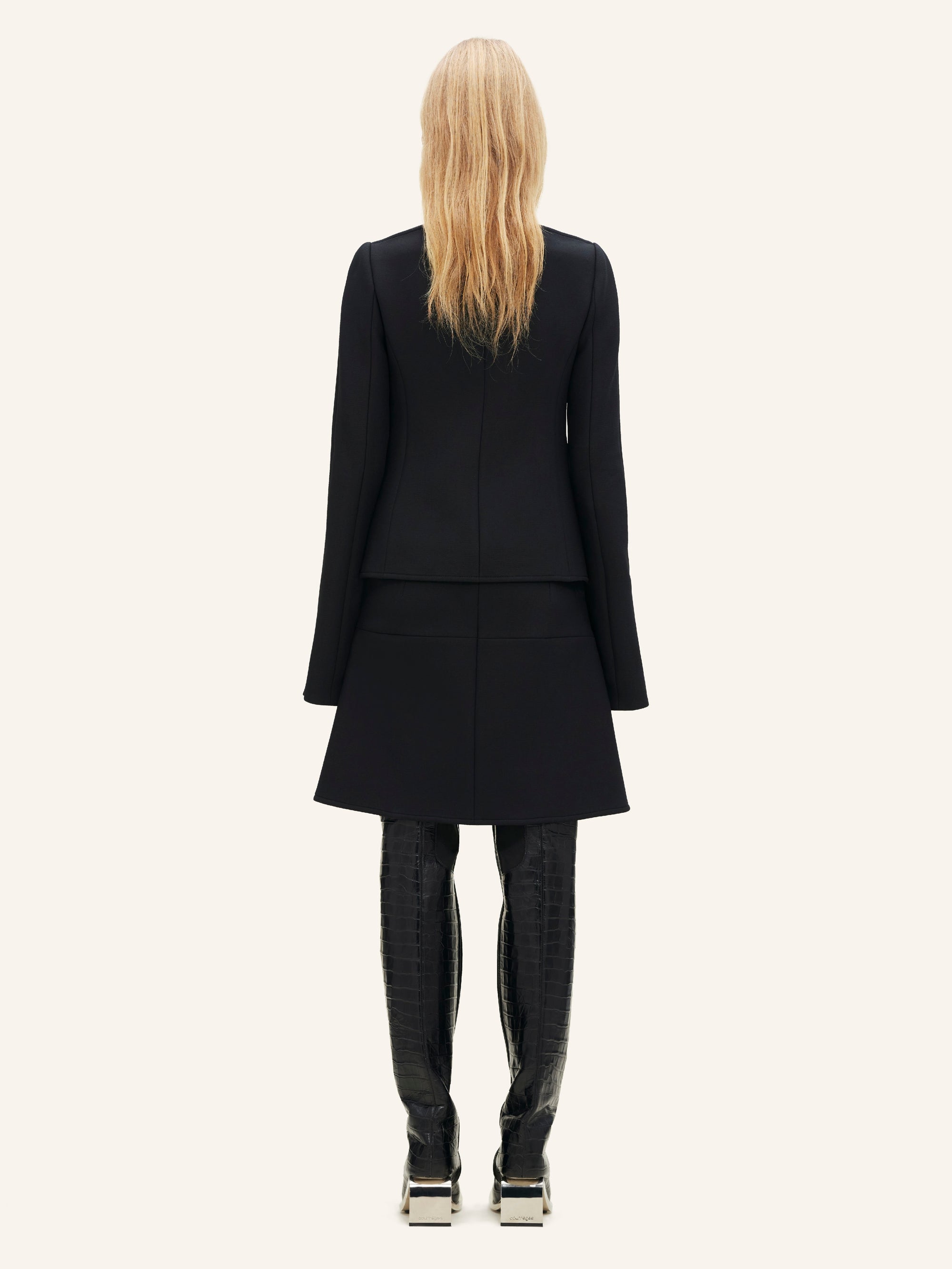 11pcs NEW / VESTE TAILLEUR ELLIPSE HÉRITAGE EN CRÊPE  - Black