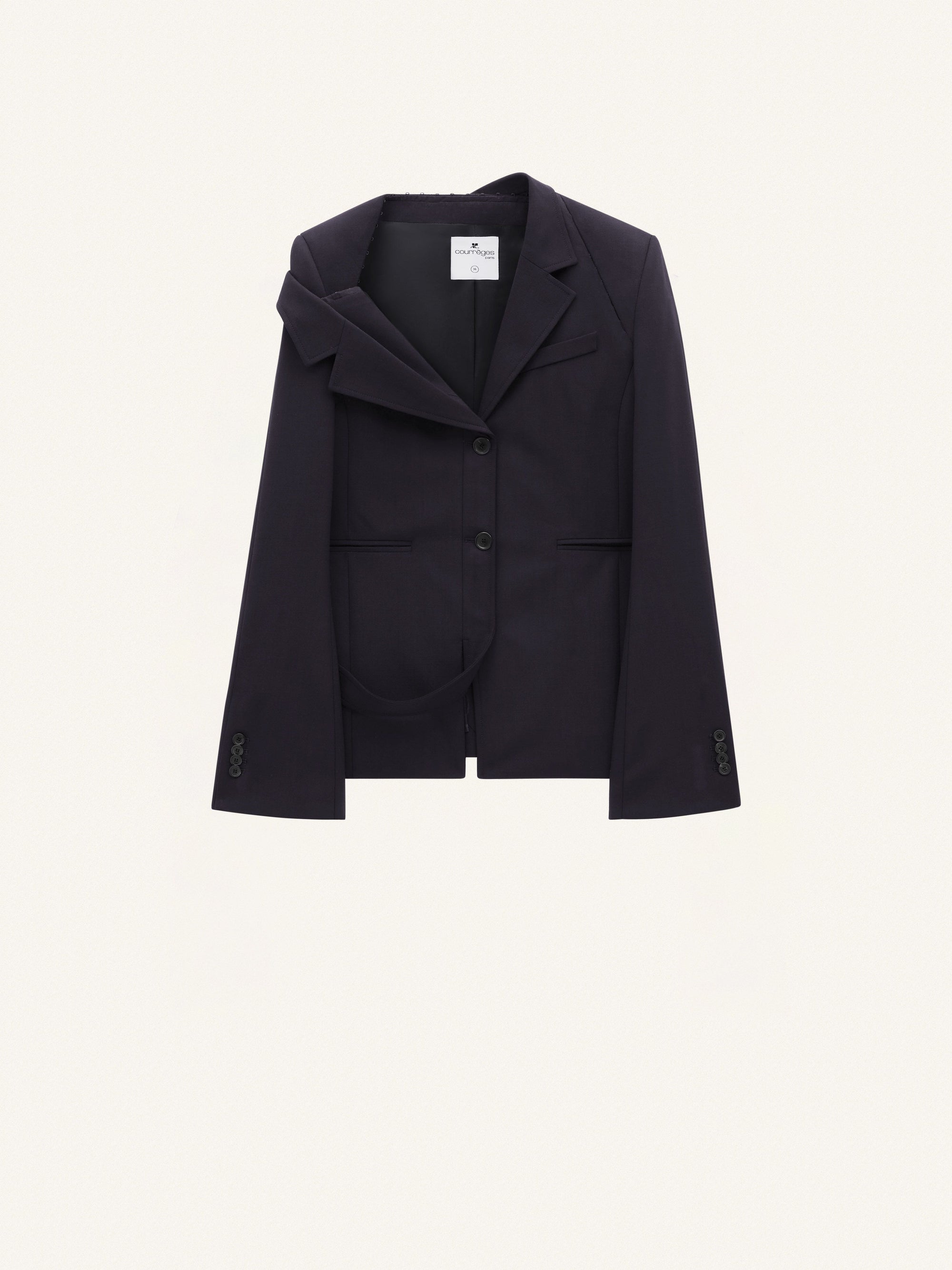 10pcs NEW / VESTE TAILLEUR MODULAR EN LAINE - Black